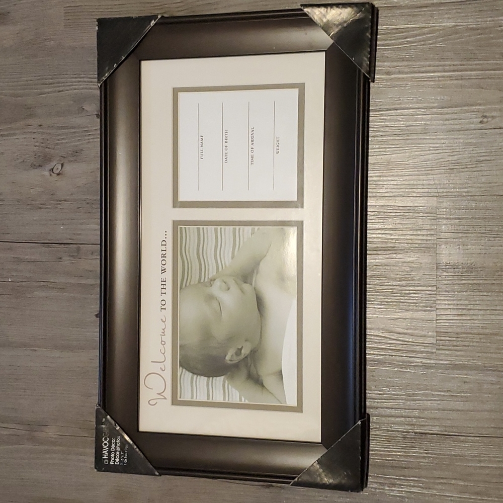 Baby Photo Frame | " Welcome To The World " | Birth Memory Frame